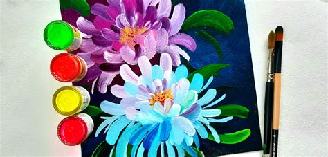 how to paint acrylic flowers: exploring the art of flower painting